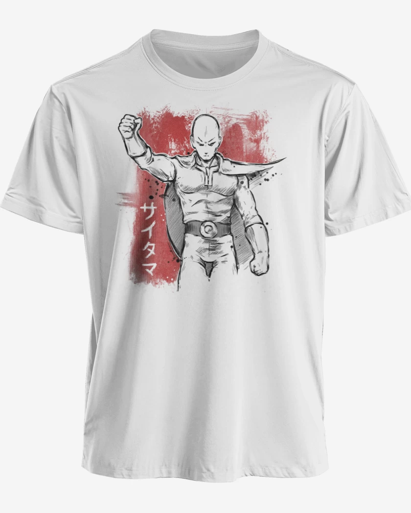 Polera premium Blanco de Saitama 1