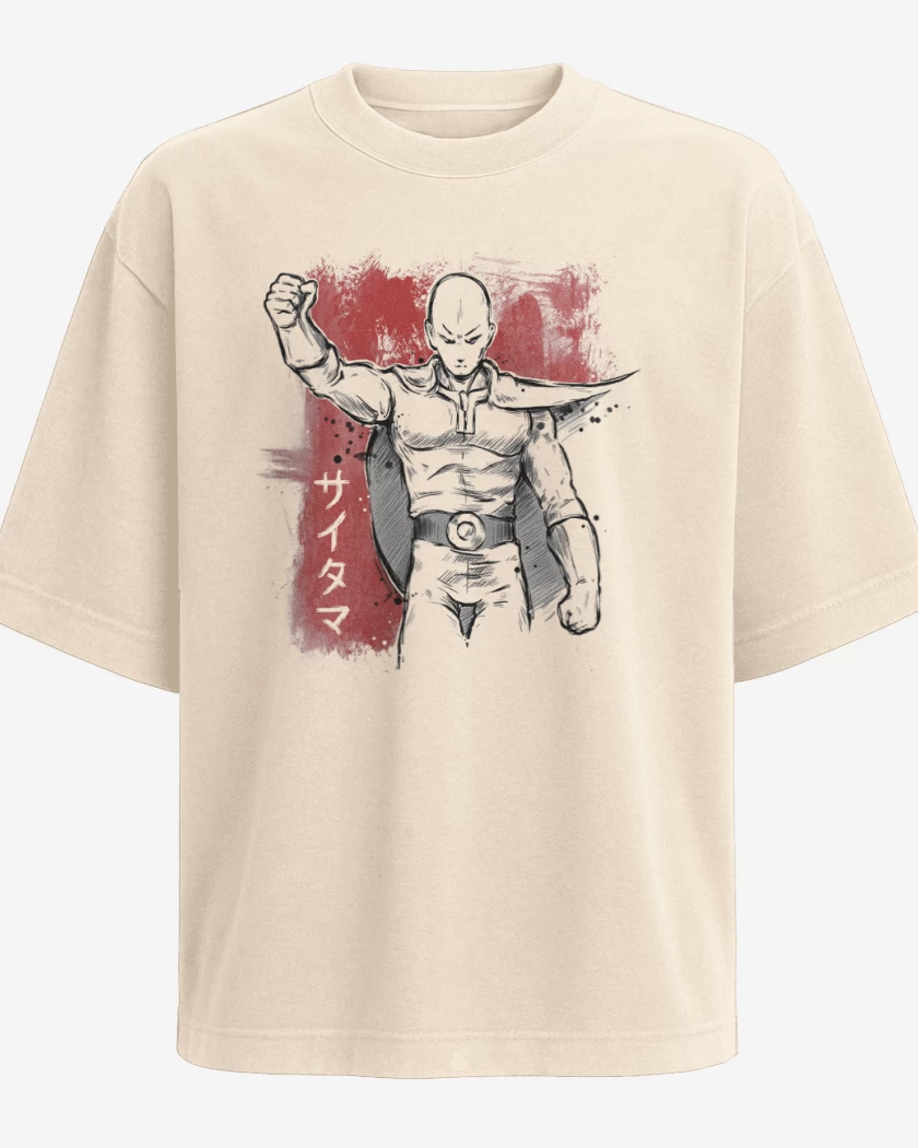 Polera Oversize Beige de Saitama 1