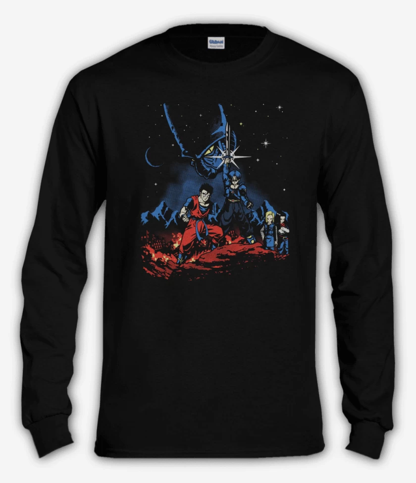 Polera manga larga Negro de dbz saga androides