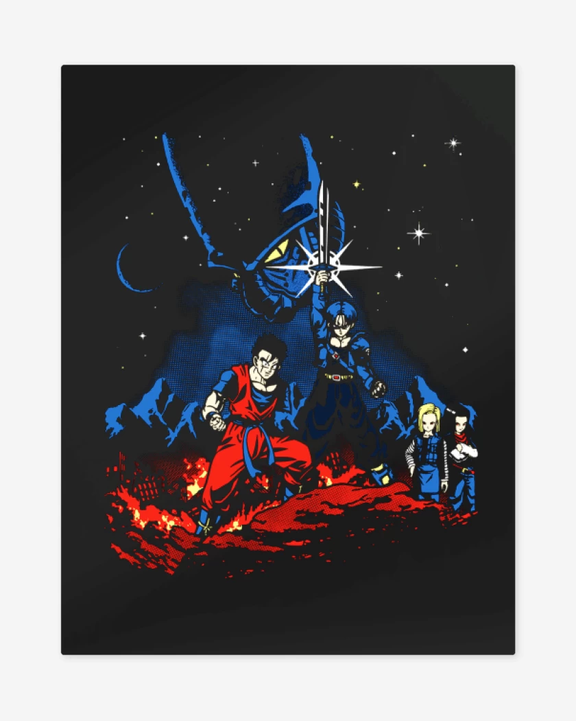 Print metalico Negro de dbz saga androides