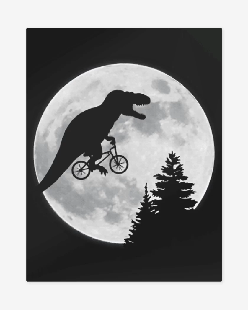 Print metalico Negro de E.T. REX 