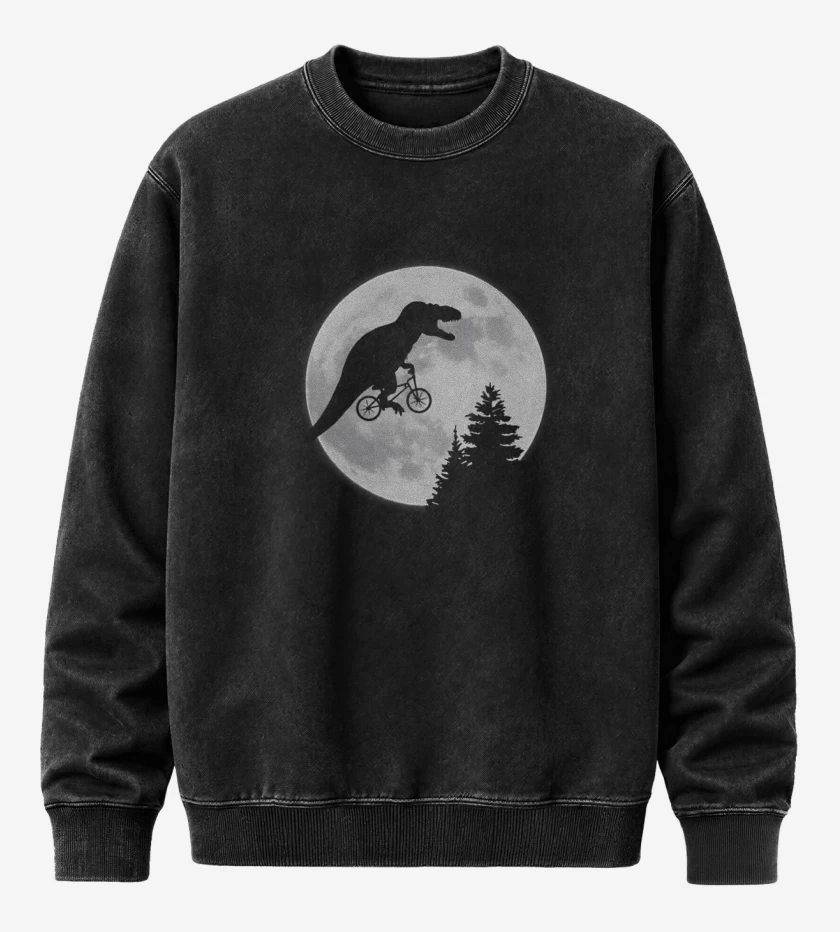 Poleron Polo Acid Wash Negro de E.T. REX 