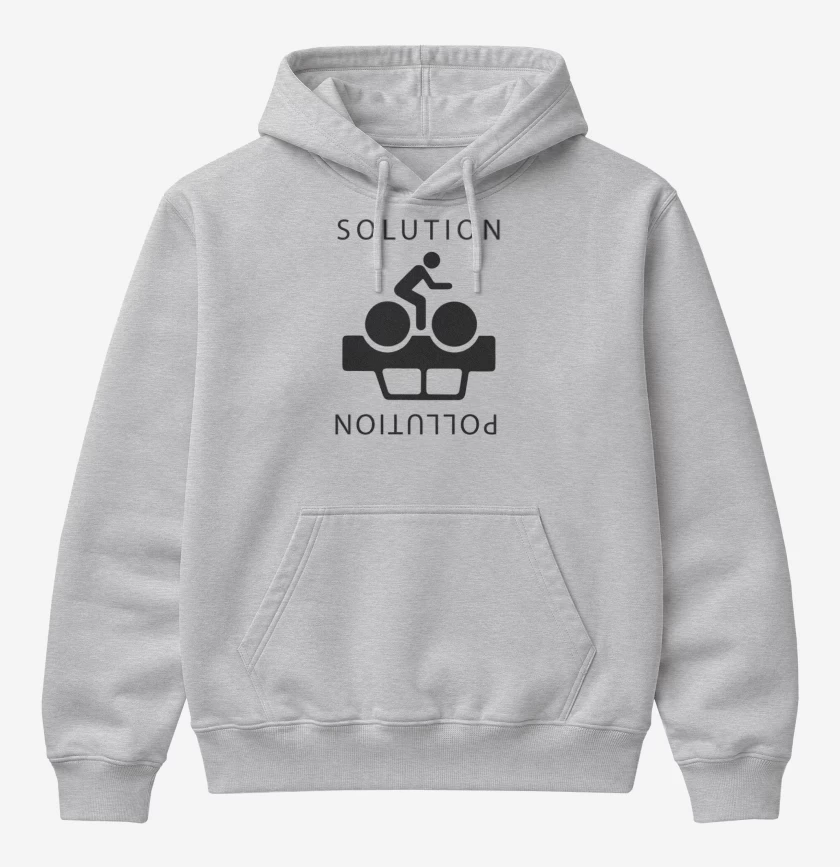 Poleron Canguro básico Gris Melange de Cleta Solution