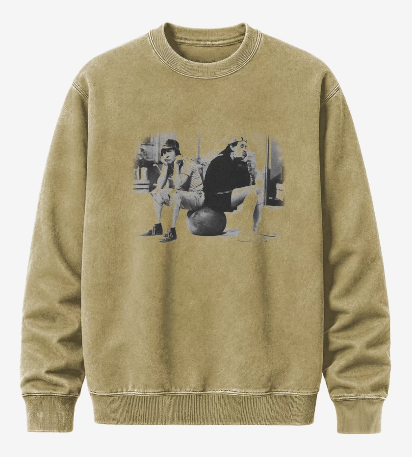Poleron Polo Acid Wash Beige de Chavo y Quico