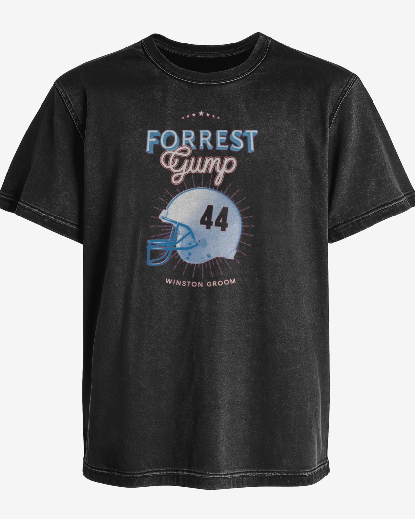 Polera desgastada Negro de Gump 44