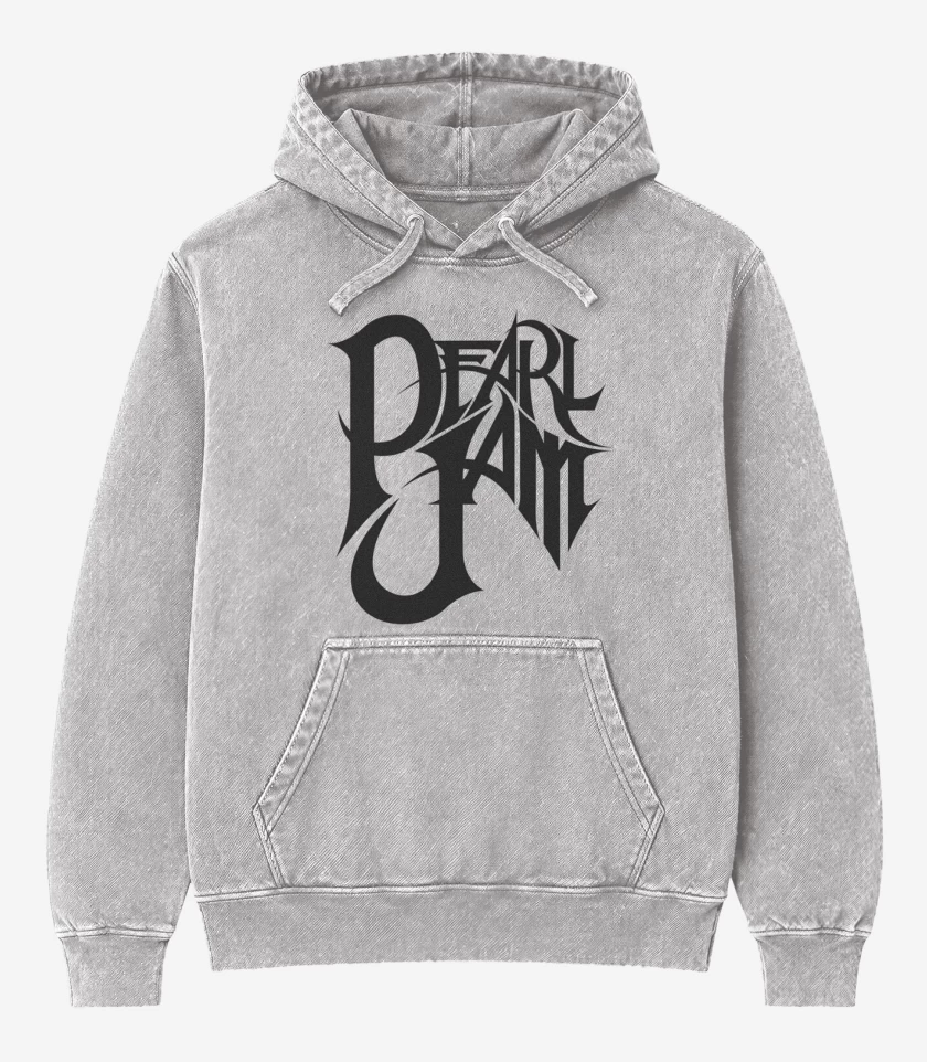 Poleron Canguro Acid Wash Gris Melange de PJ