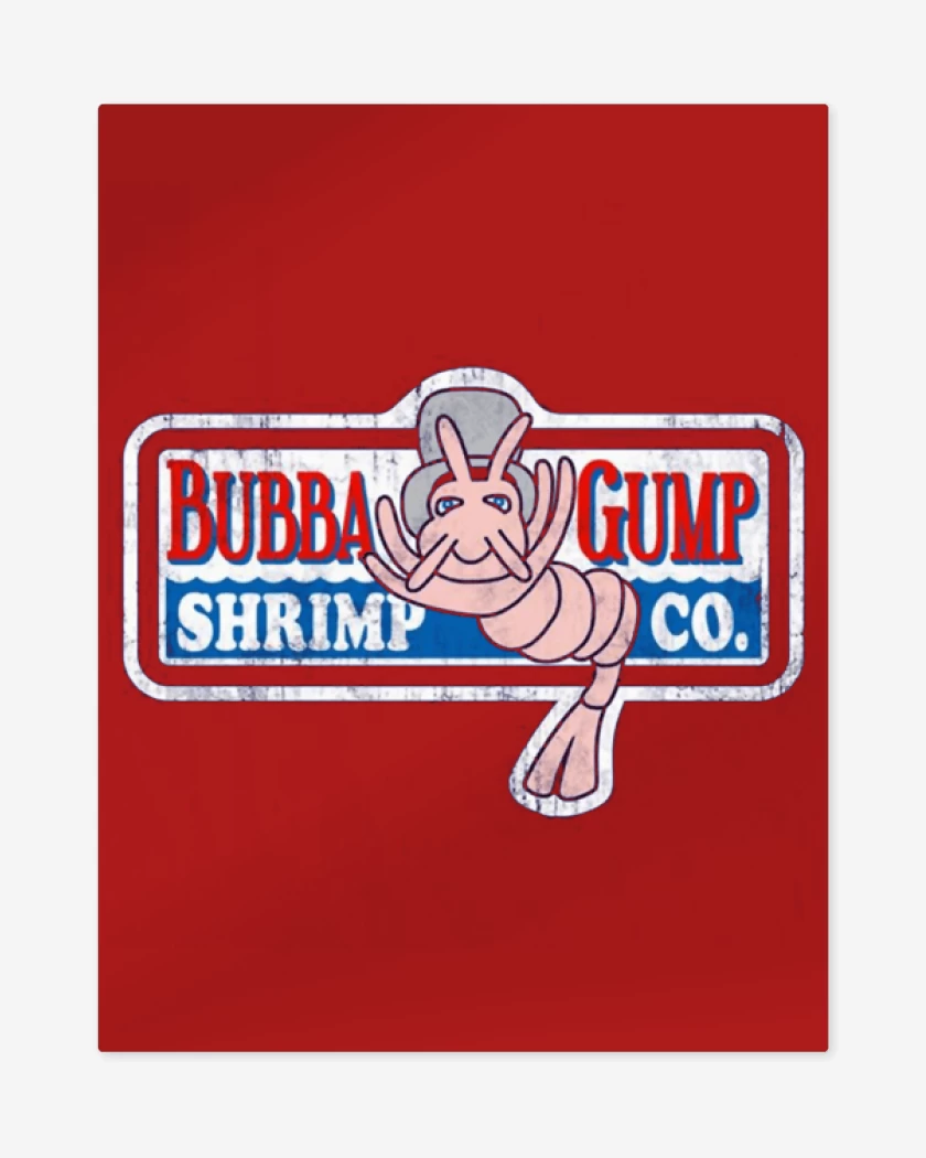 Print metalico Rojo de Bubba Gump 2 