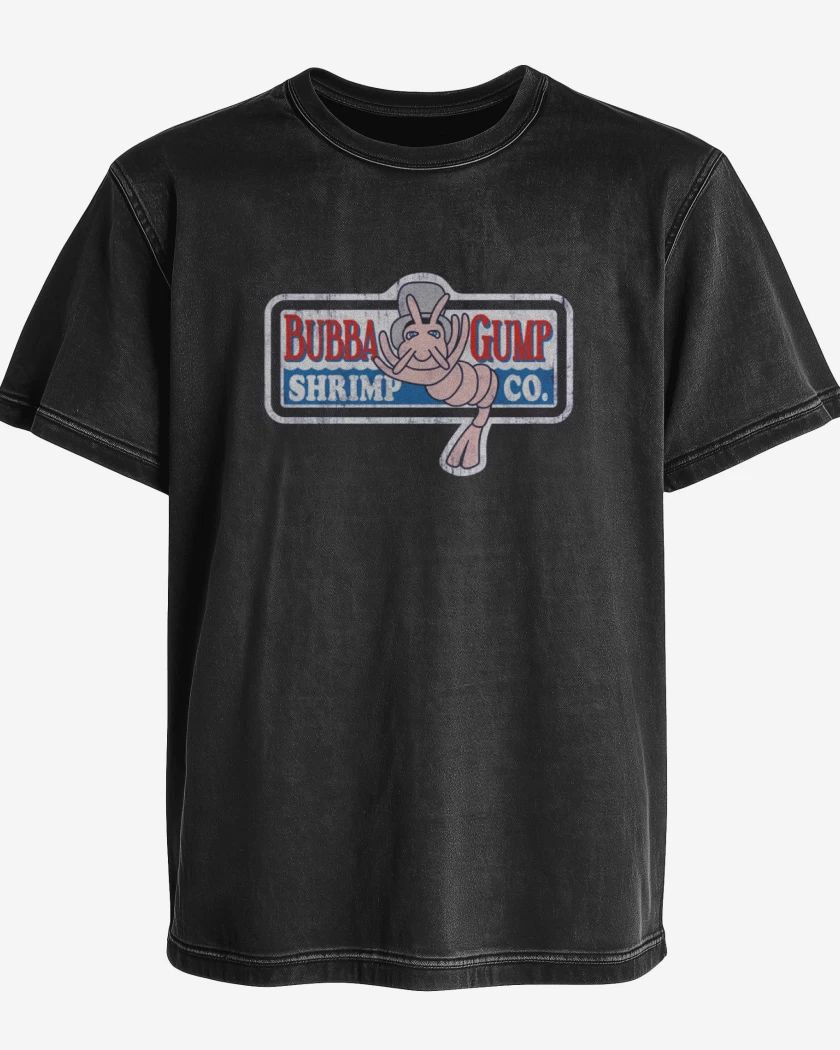 Polera desgastada Negro de Bubba Gump 2 