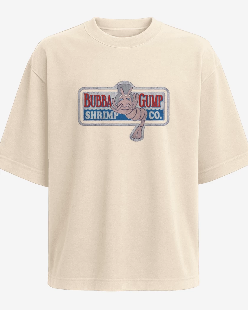 Polera Oversize Beige de Bubba Gump 2 