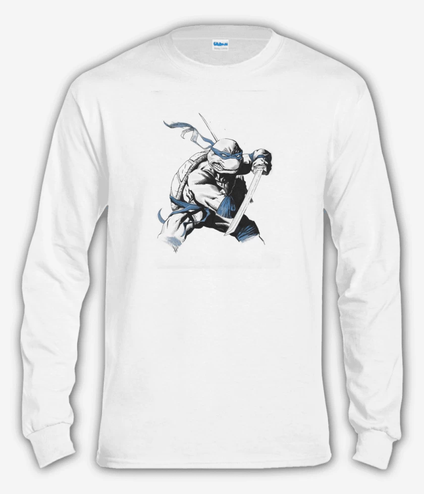 Polera manga larga Blanco de Tortu Ninja 