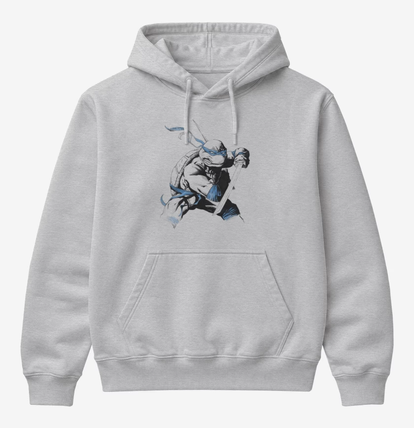 Poleron Canguro básico Gris Melange de Tortu Ninja 