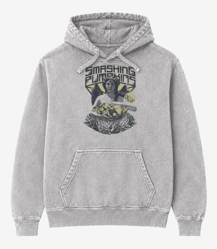 Poleron Canguro Acid Wash Gris Melange de smashing 2