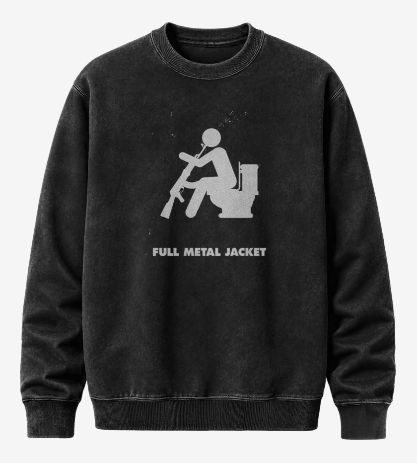 Poleron Polo Acid Wash Negro de Full Metal 2 
