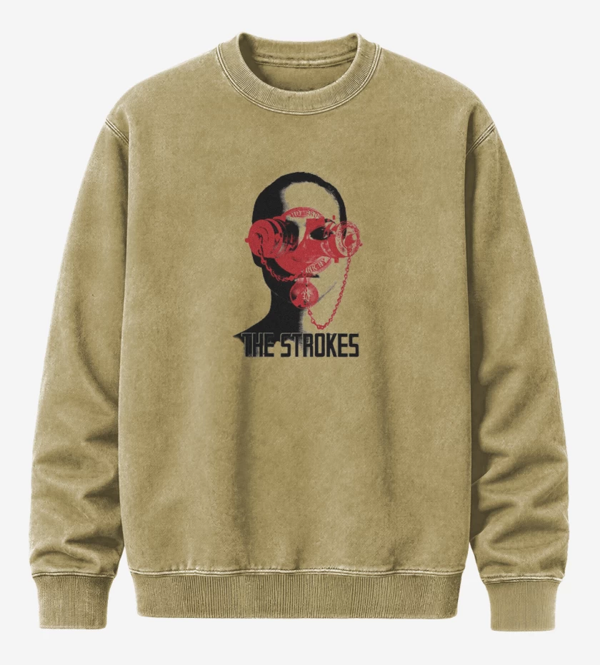 Poleron Polo Acid Wash Beige de Strokes 2