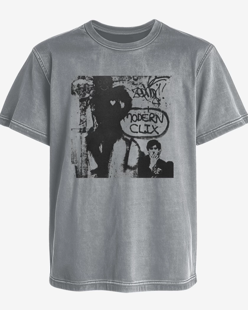 Polera desgastada Gris Melange de Modern Clix 