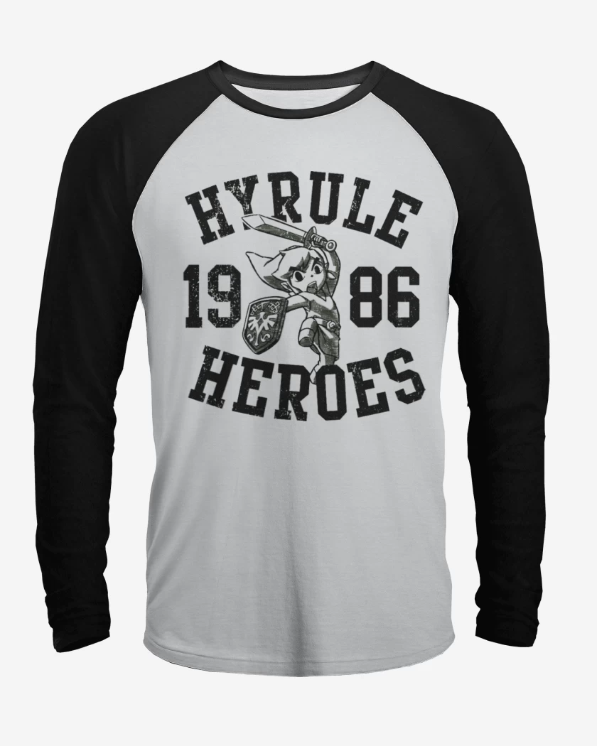 Polera Raglan Blanco / Negro de Hyrule Heroes