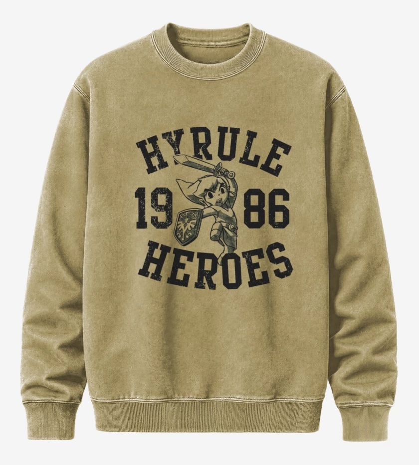 Poleron Polo Acid Wash Beige de Hyrule Heroes