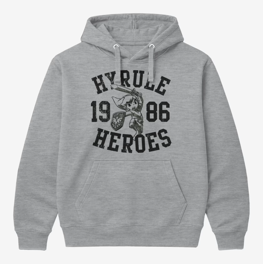 Polerón Canguro Gris Melange de Hyrule Heroes