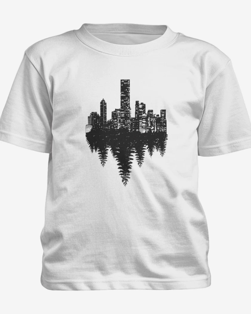 Polera de niño Blanco de contraste
