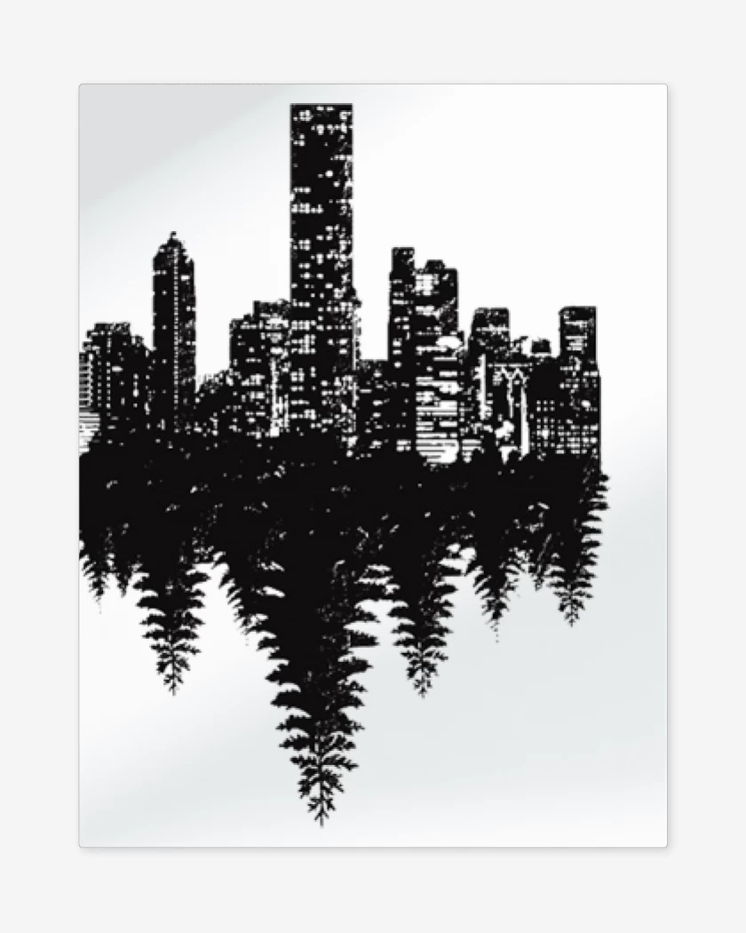 Print metalico Blanco de contraste