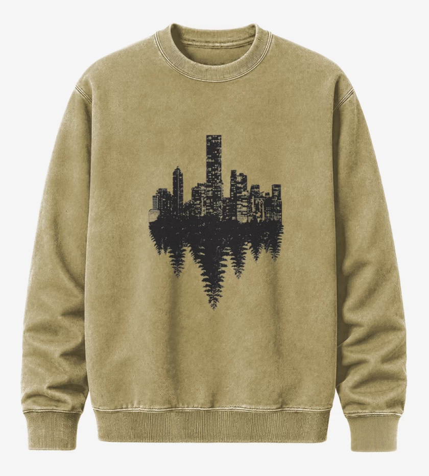 Poleron Polo Acid Wash Beige de contraste