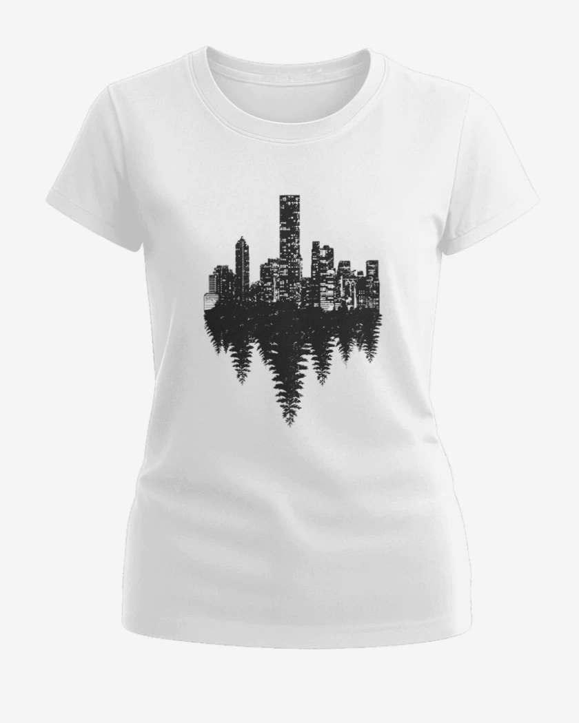 Polera de Mujer Blanco de contraste