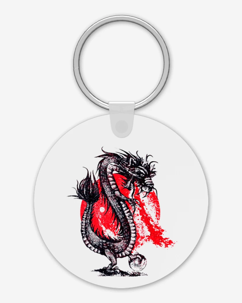 Llavero Blanco de Dragon naciente