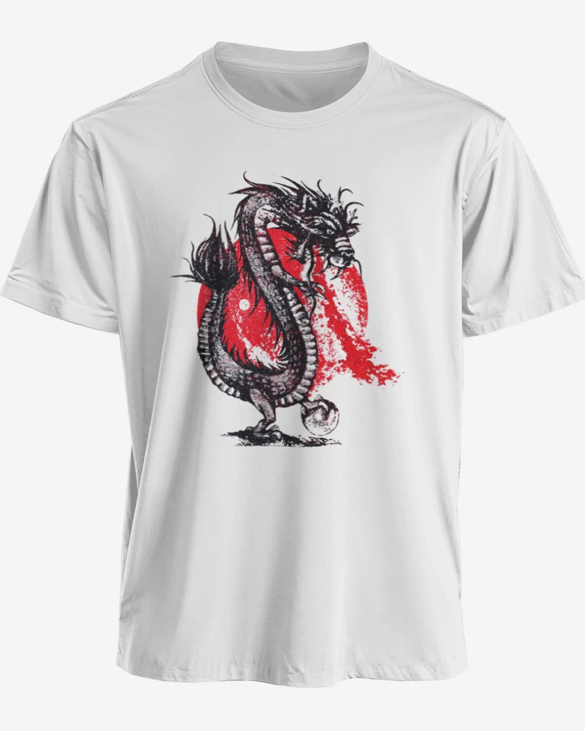Polera premium Blanco de Dragon naciente