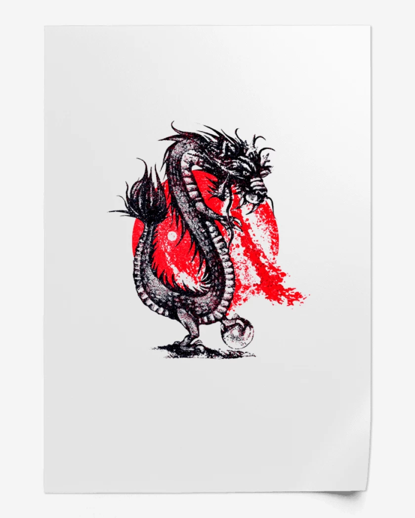 Print Blanco de Dragon naciente