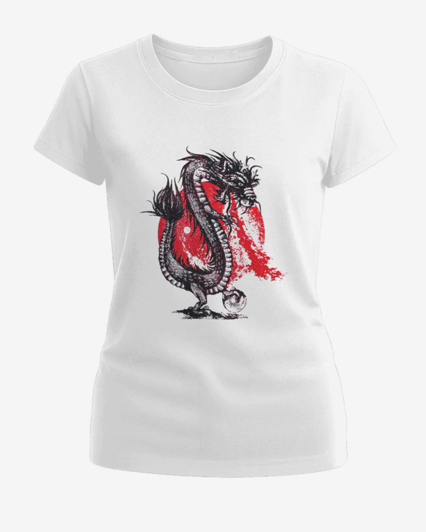Polera de Mujer Blanco de Dragon naciente