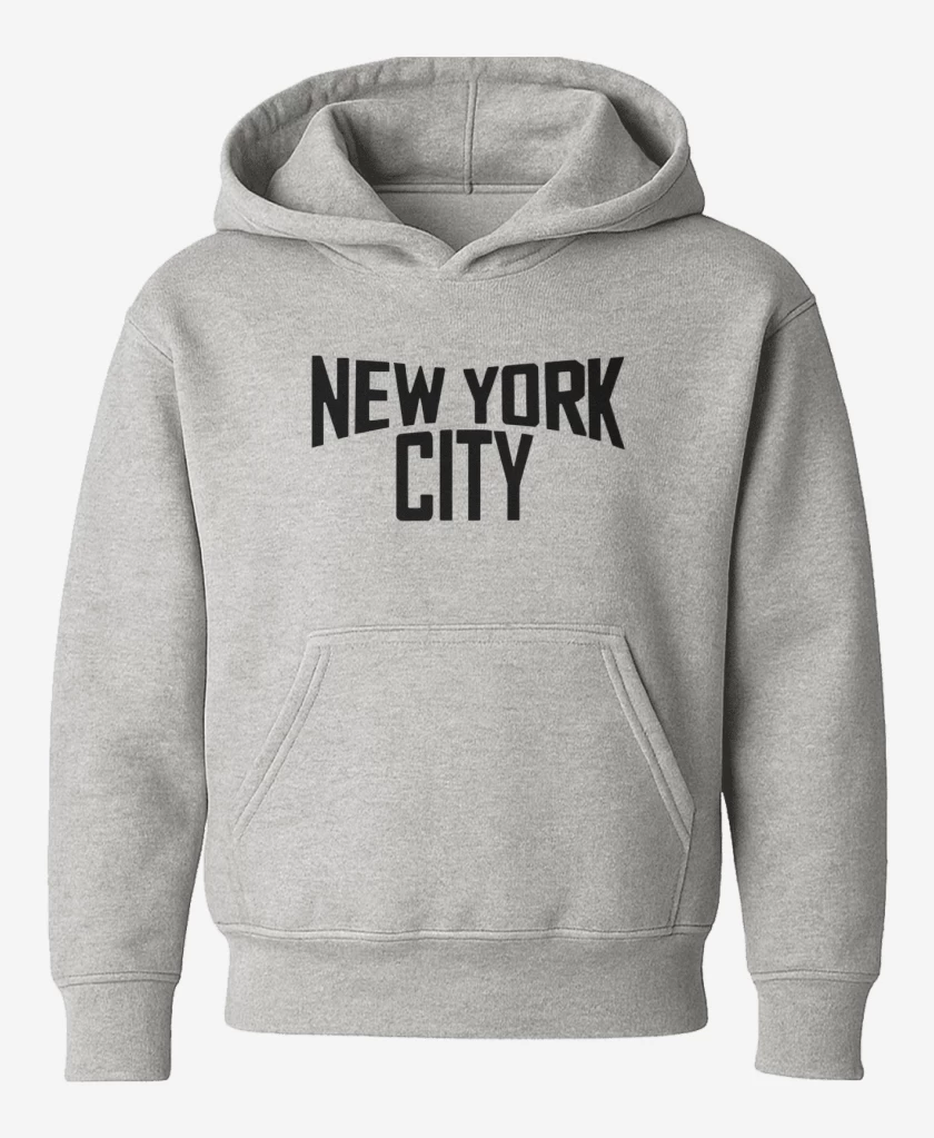 Poleron de niño Gris Melange de New york lennon