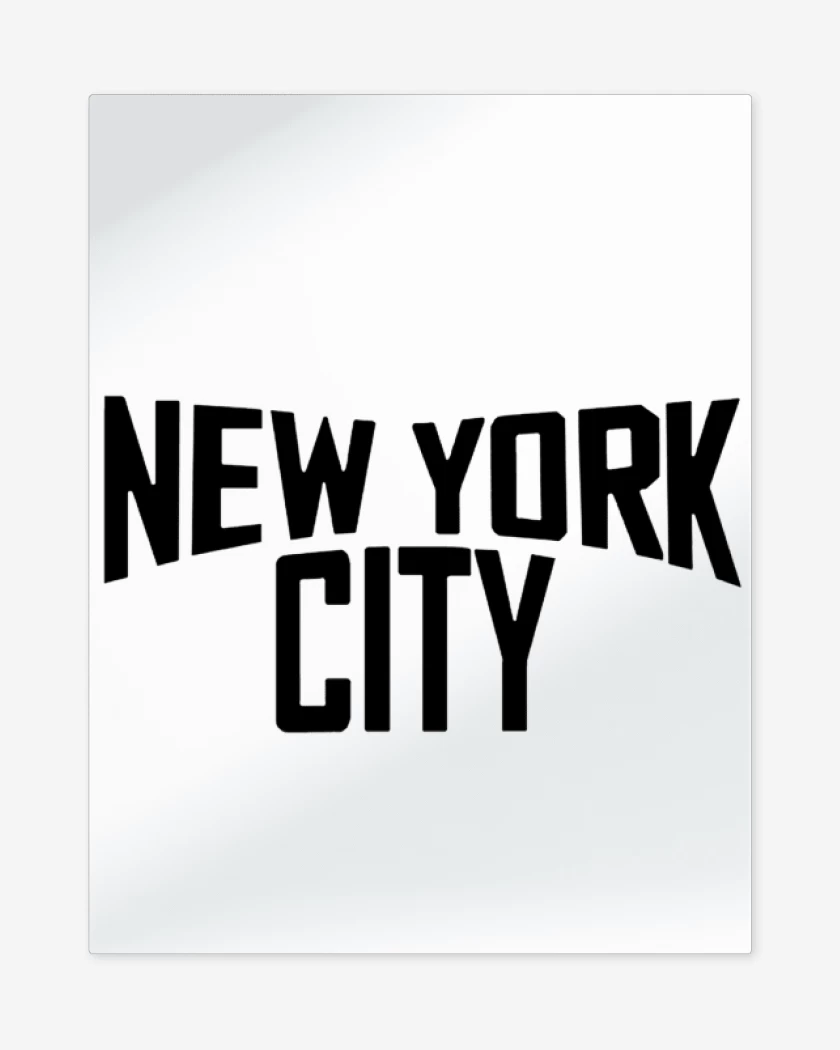 Print metalico Blanco de New york lennon