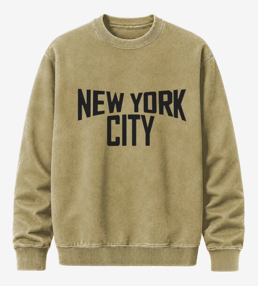Poleron Polo Acid Wash Beige de New york lennon