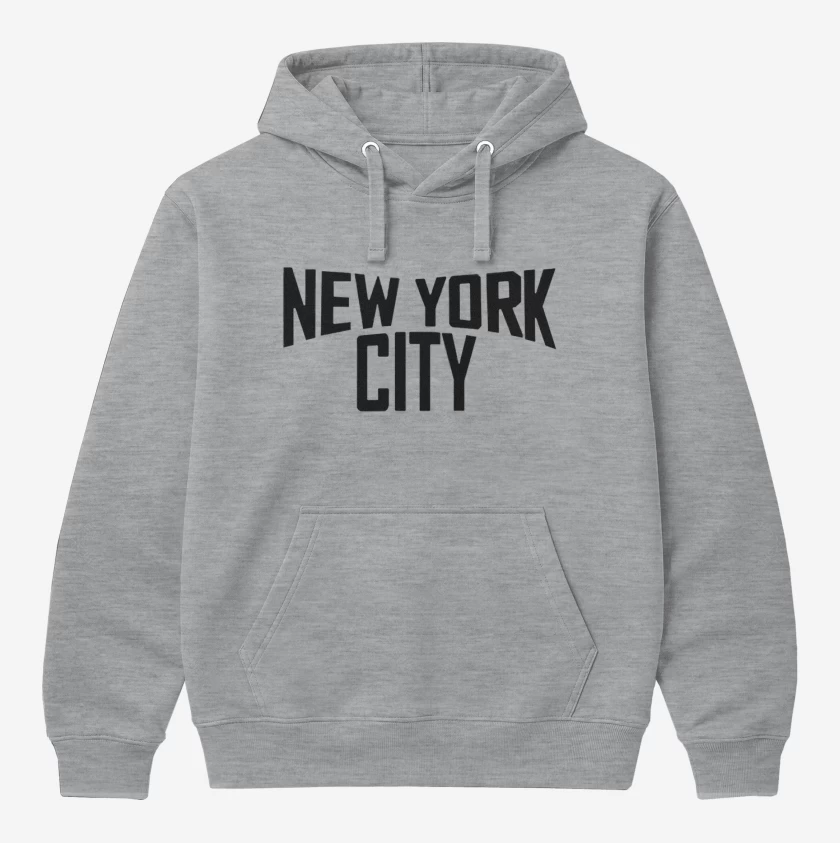 Polerón Canguro Gris Melange de New york lennon