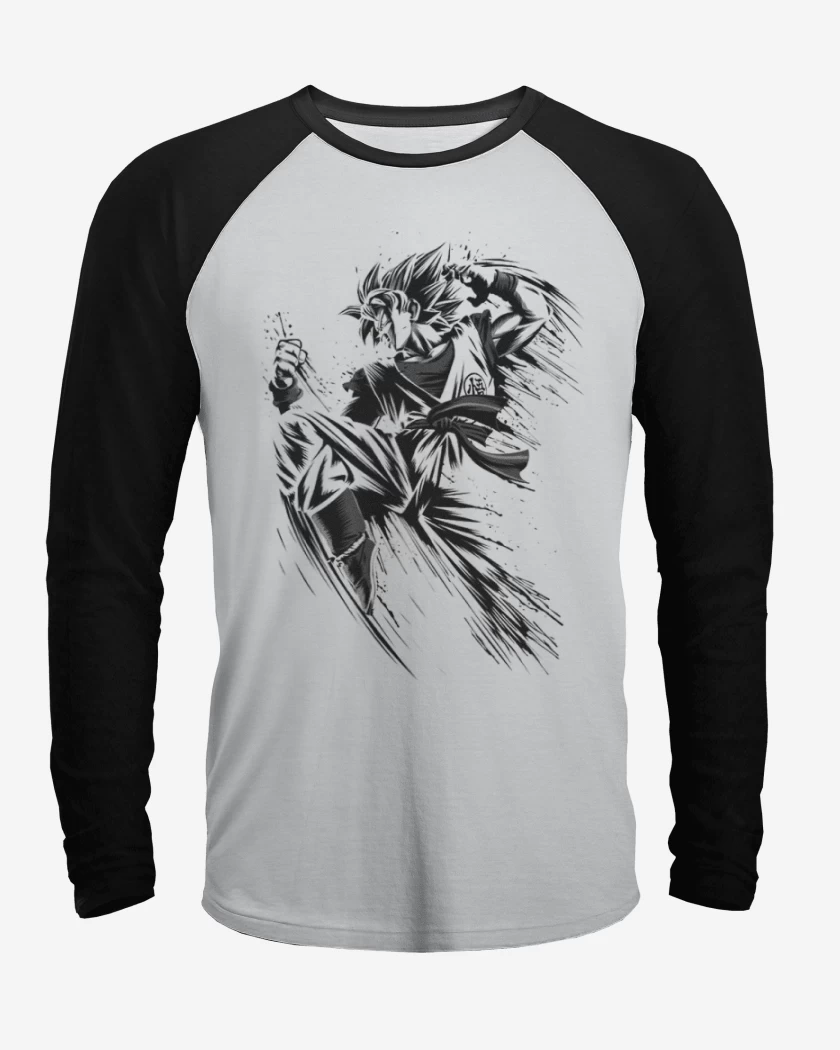 Polera Raglan Blanco / Negro de Koku