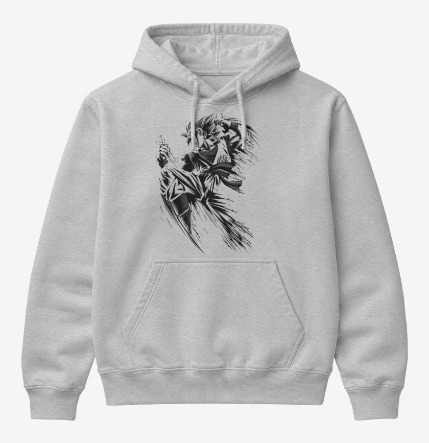 Poleron Canguro básico Gris Melange de Koku