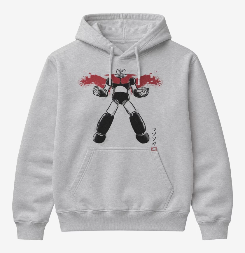 Poleron Canguro básico Gris Melange de Mazinger II