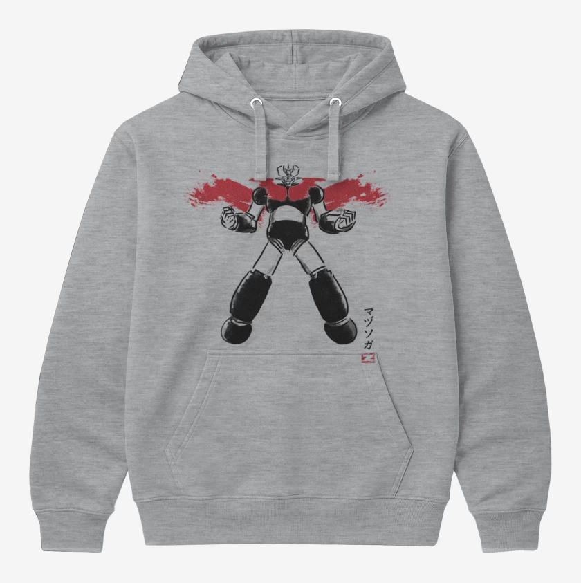 Polerón Canguro Gris Melange de Mazinger II