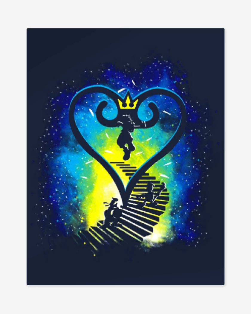 Print metalico Azul Marino de La busqueda kingdom