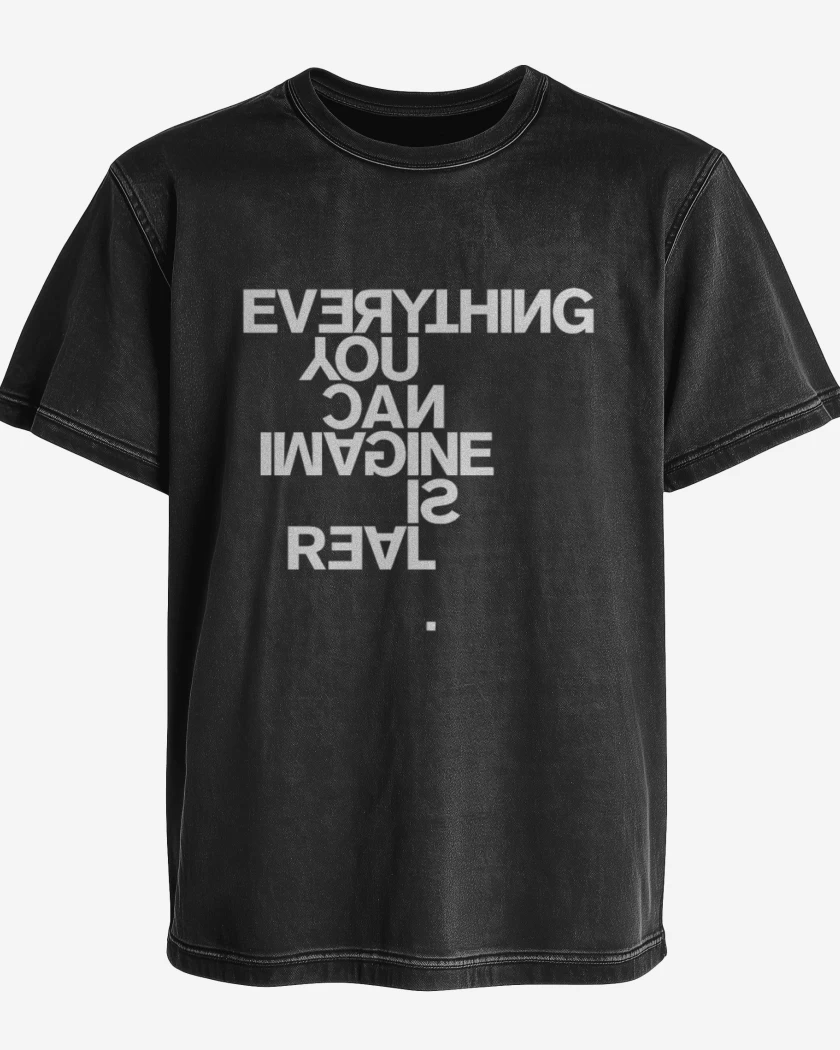 Polera desgastada Negro de Imaginacion