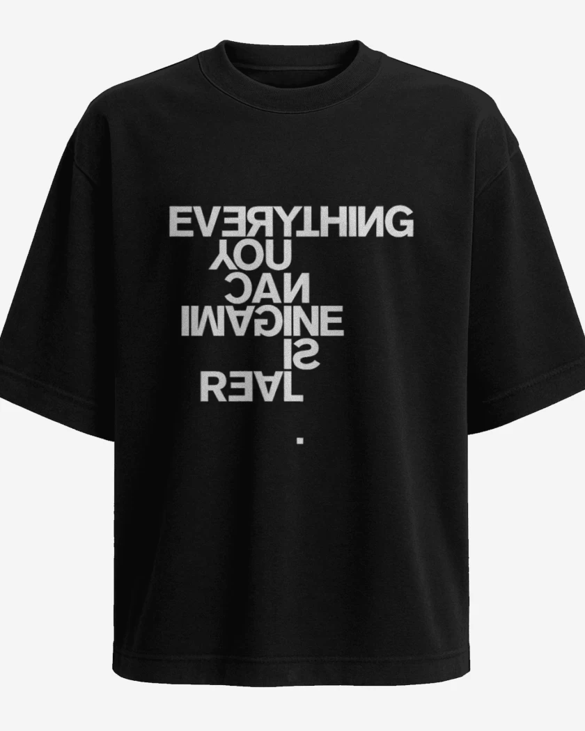 Polera Oversize Negro de Imaginacion