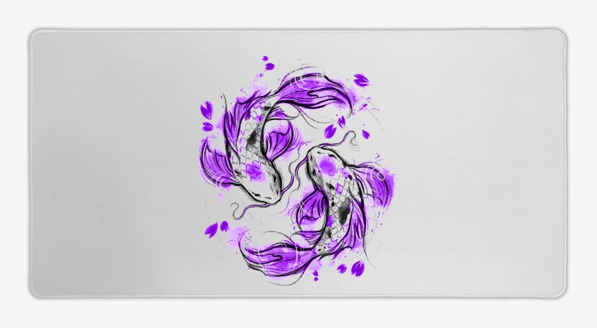 Mouse pad Gamer Blanco de Koi