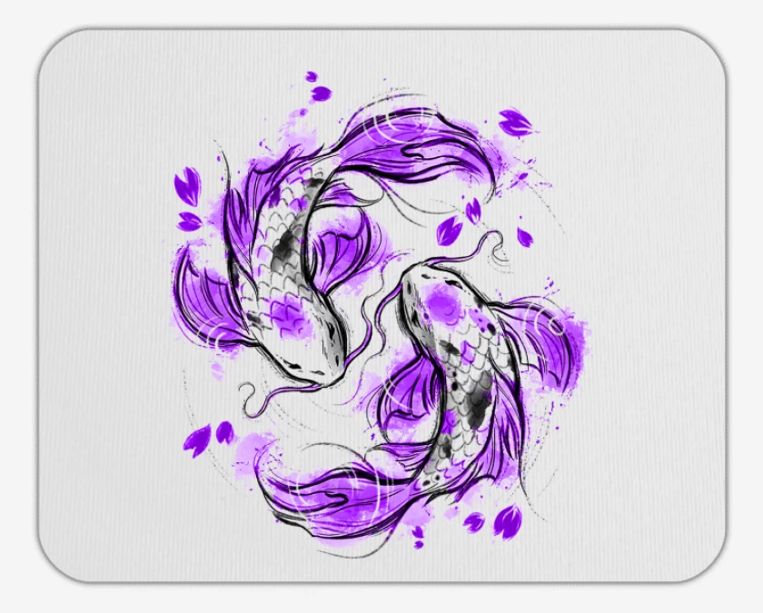 Mousepad Blanco de Koi