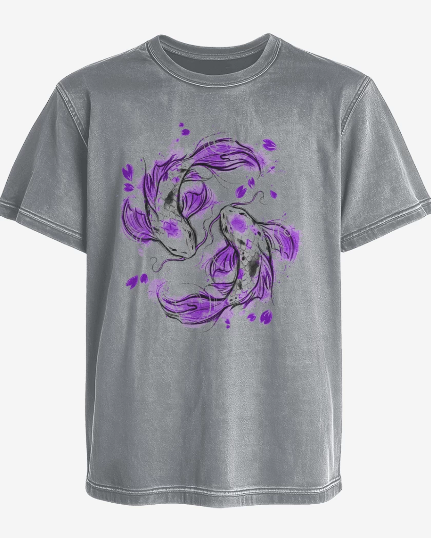 Polera desgastada Gris Melange de Koi