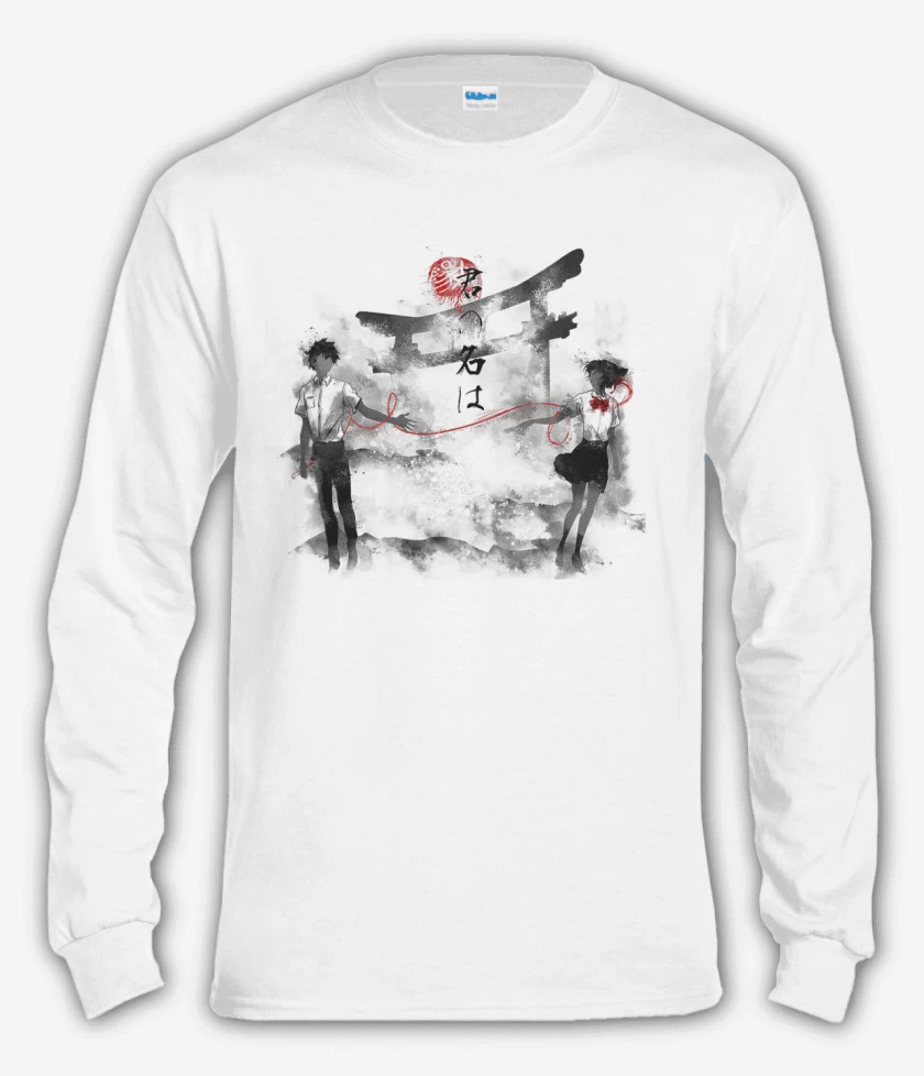 Polera manga larga Blanco de Your name