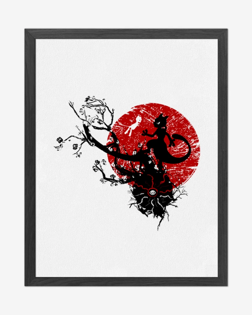 Cuadro decorativo Blanco de Mewtwo and mew