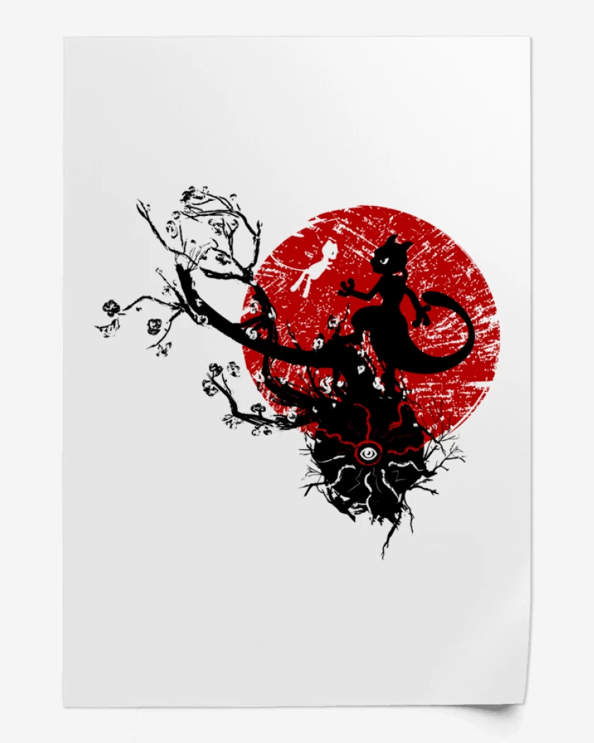 Print Blanco de Mewtwo and mew
