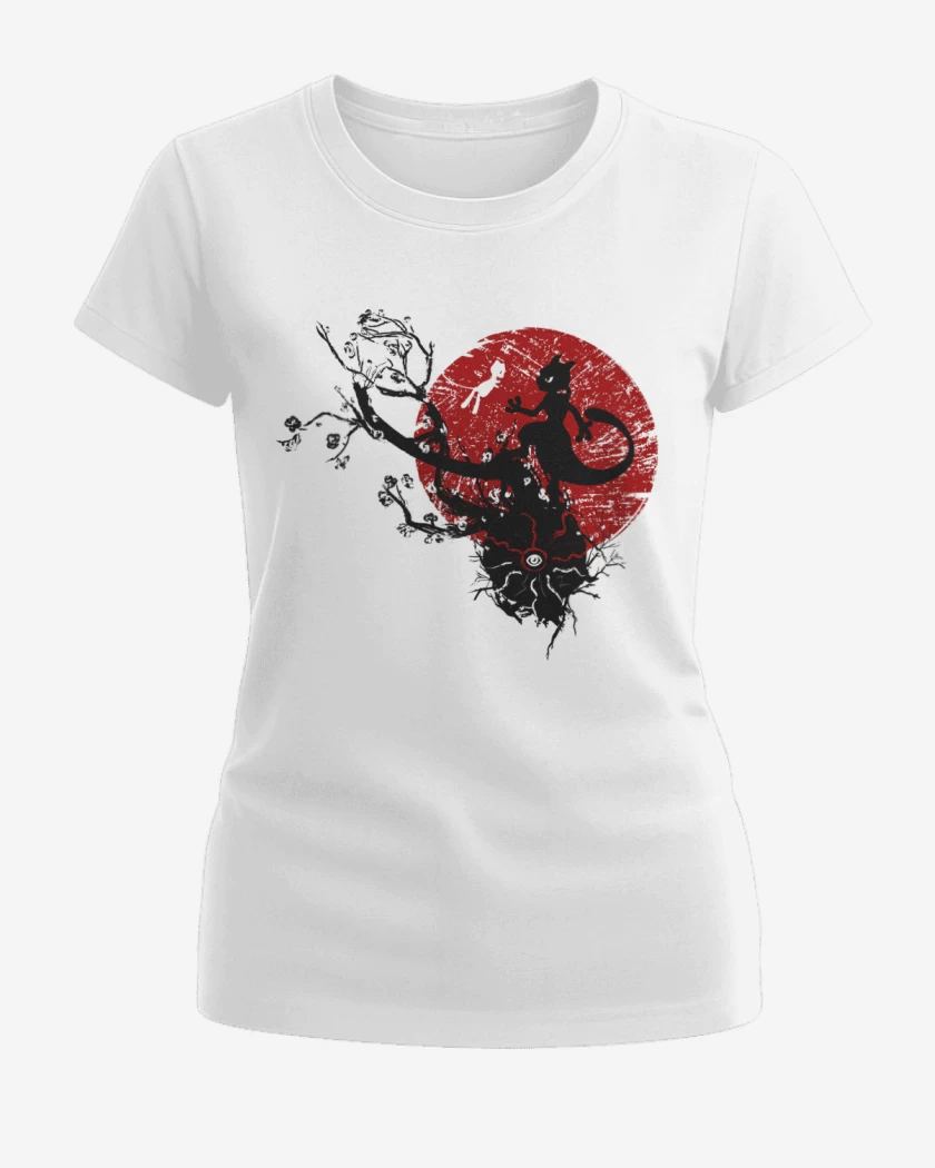Polera de Mujer Blanco de Mewtwo and mew