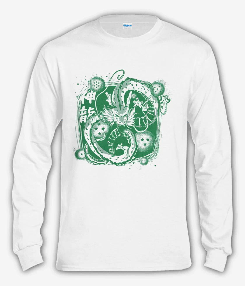 Polera manga larga Blanco de Dragon ball