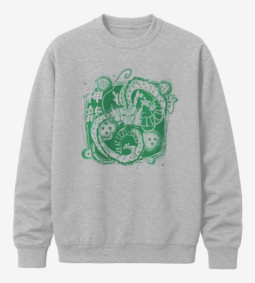Poleron polo Gris Melange de Dragon ball
